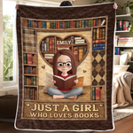 Custom Blanket - Personalized Bookish Gifts For Girls, Book Lovers, Readers - Book Love Never Ends