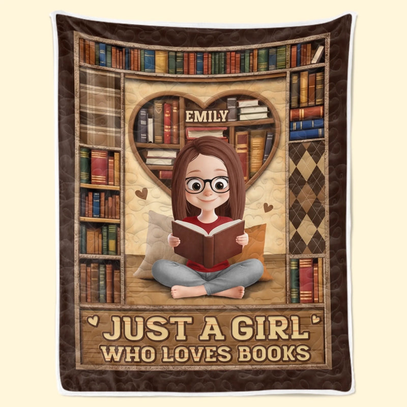 Custom Blanket - Personalized Bookish Gifts For Book Lovers, Bookworms, Readers - Book Love Never Ends