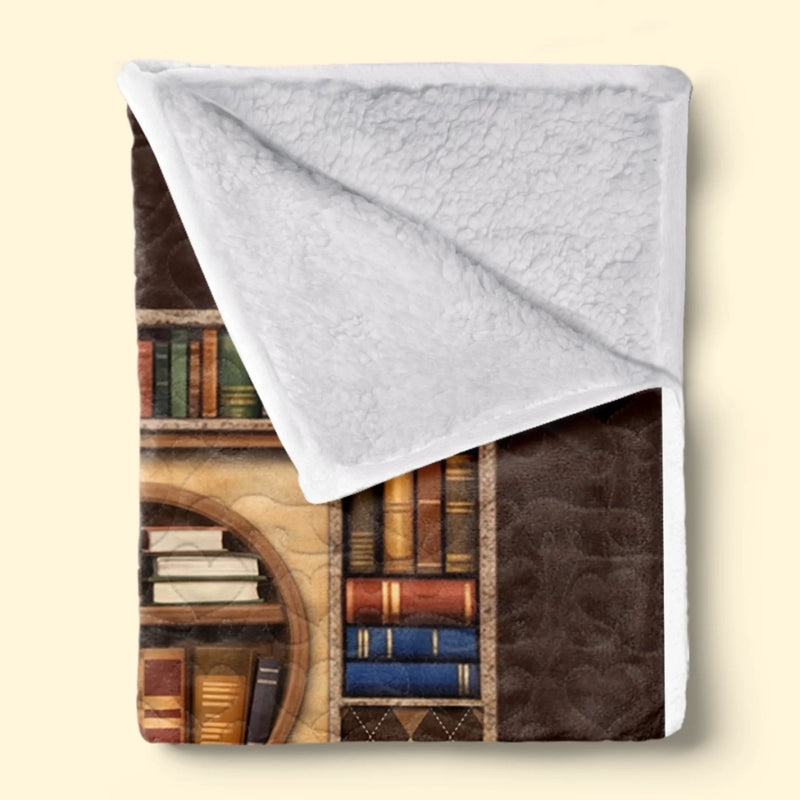 Custom Blanket - Personalized Bookish Gifts For Book Lovers, Bookworms, Readers - Book Love Never Ends