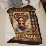Custom Blanket - Personalized Bookish Gifts For Girls, Book Lovers, Readers - Book Love Never Ends