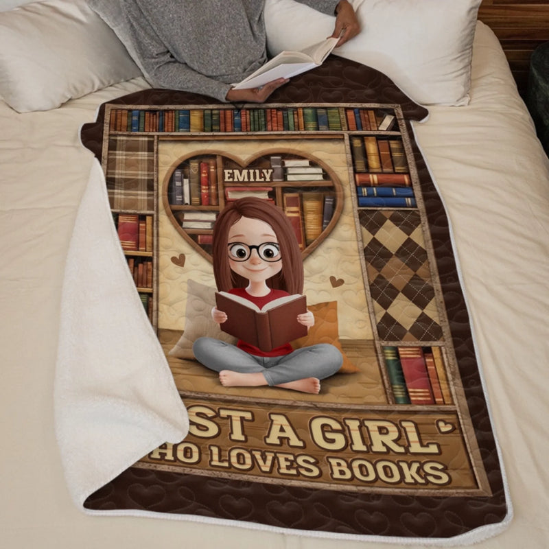 Custom Blanket - Personalized Bookish Gifts For Book Lovers, Bookworms, Readers - Book Love Never Ends