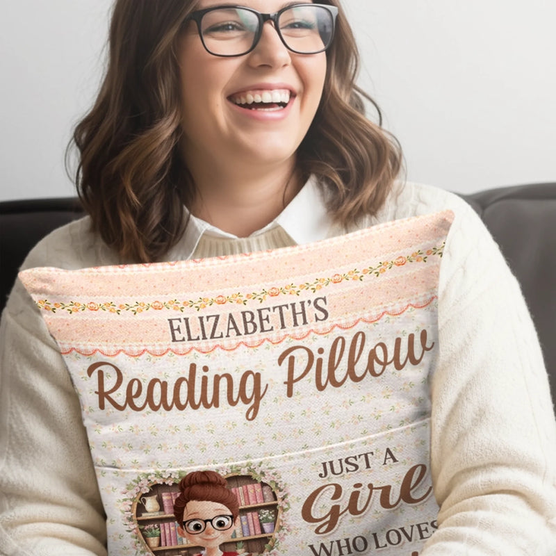 Custom Pocket Pillow - Personalized Bookish Gifts For Book Lovers, Bookworms, Readers - Chapters Of Happiness