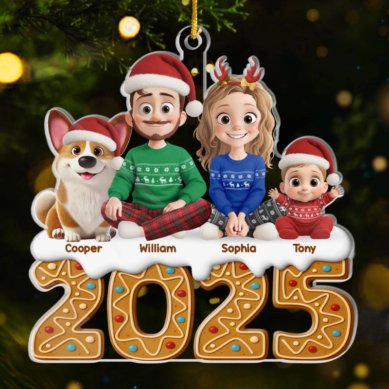 Custom Acrylic Ornament - Personalized Christmas Birthday Gifts For Dog Cat Lovers, Dog Dad And Mom, Cat Owners - Our Love Our Christmas