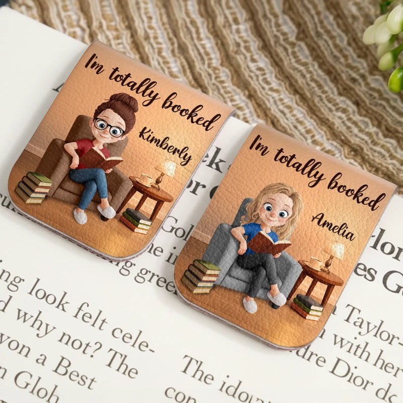 Custom Leather Magnetic Bookmark - Personalized  Bookish Gifts For Book Lovers, Bookworms, Readers - Between Pages Magic