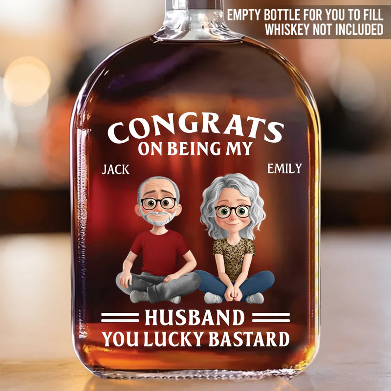 Custom Whiskey Bottle - Personalized Anniversary Wedding Gifts For Husband And Wife, Him And Her - Till The Last Drop