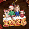 Custom Acrylic Ornament - Personalized Christmas Birthday Gifts For Family, Dog Cat Lovers - Together Our Happy Place