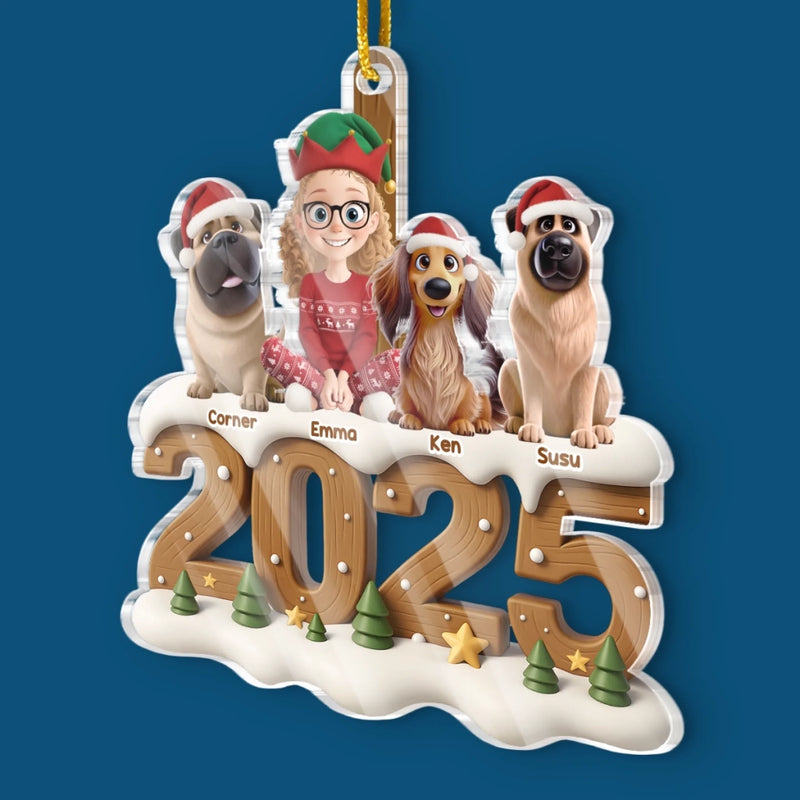 Custom Acrylic Ornament - Personalized Christmas Birthday Gifts For Family, Dog Cat Lovers - Santa’s Favorite Family