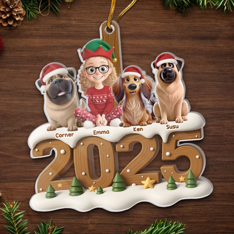 Custom Acrylic Ornament - Personalized Christmas Birthday Gifts For Family, Dog Cat Lovers - Santa’s Favorite Family