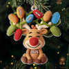 Custom Crochet Acrylic Ornament - Personalized Christmas Birthday Gifts For Mom, Dad, Brother, Sister, Kids - Loops Of Joy