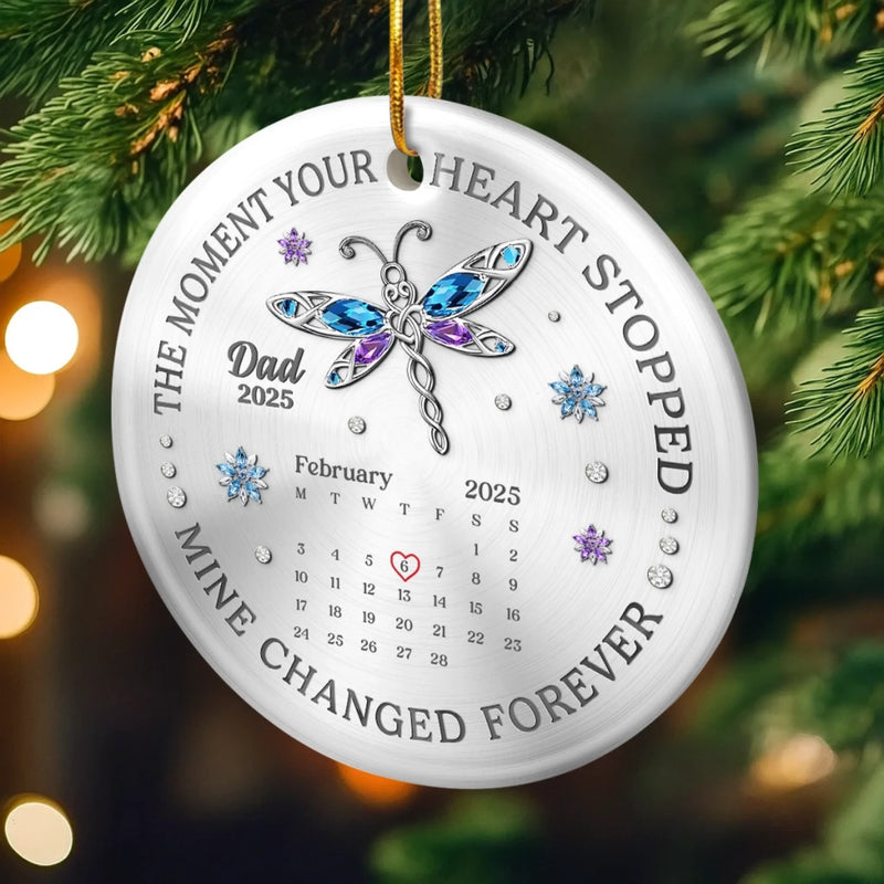 Custom Cardinal Ceramic Ornament - Personalized Christmas Memorial Sympathy Gifts For Loss Of Mom, Dad - A Life Remembered With Endless Love