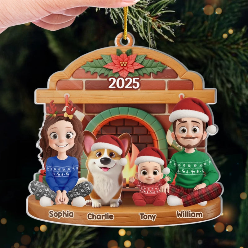 Custom Acrylic Ornament - Personalized Christmas Birthday Gifts For Family, Dog Cat Lovers - Joy Begins At Home