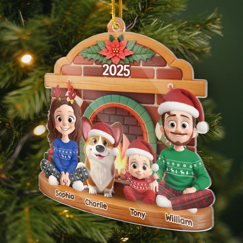 Custom Acrylic Ornament - Personalized Christmas Birthday Gifts For Family, Dog Cat Lovers - Joy Begins At Home