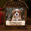Custom Photo Cardinal LED House Lantern Light - Personalized Pet Christmas Memorial Sympathy Gifts For Dogs, Cats - Gentle Companions Forever In Memory