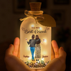 Custom Glass Bottle LED Light - Personalized Best Friend Birthday Gifts For Women, Besties, Sisters, BFF - Besties Make Life Shine
