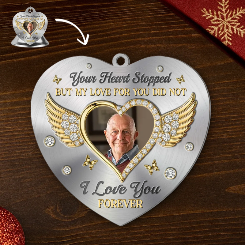 Custom Photo Bell Ornament With Charms - Personalized Memorial Sympathy Gifts For Loss Of Mom, Dad - A Life That Echoes In Love