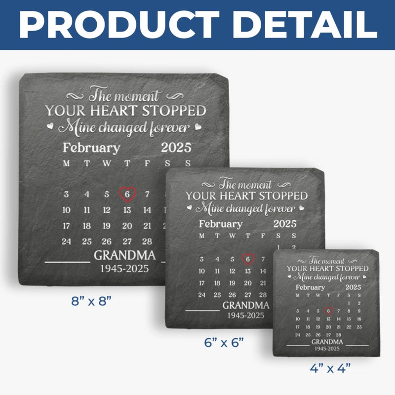 Custom Square Shaped Memorial Stone - Personalized Memorial Sympathy Gifts For Loss Of Mom, Dad - Never Gone Always Here