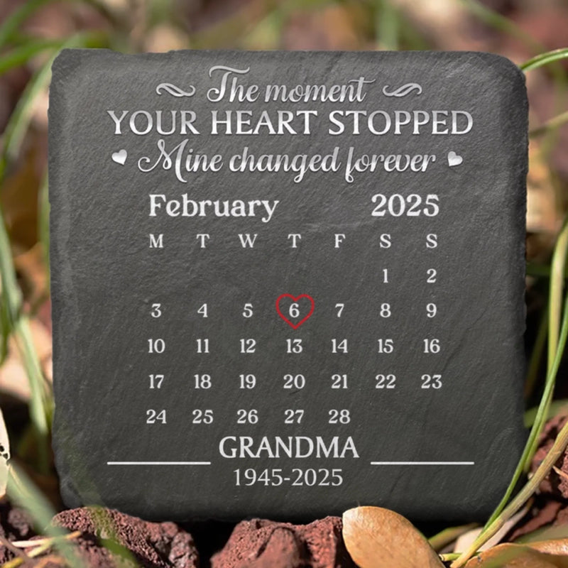 Custom Square Shaped Memorial Stone - Personalized Memorial Sympathy Gifts For Loss Of Mom, Dad - Never Gone Always Here