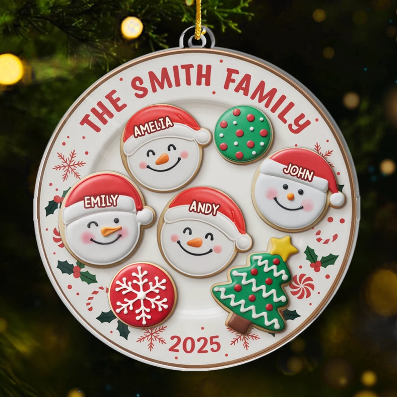 Custom Acrylic Ornament - Personalized Christmas Birthday Gifts For Mom, Dad, Brother, Sister, Kids - Happiness Is Homemade