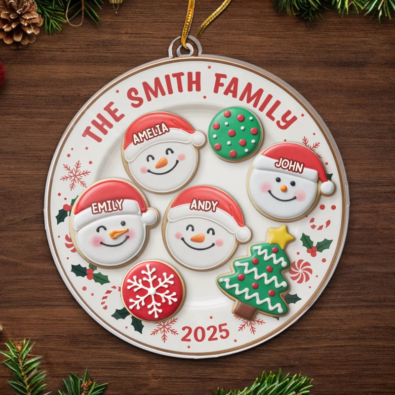 Custom Acrylic Ornament - Personalized Christmas Birthday Gifts For Mom, Dad, Brother, Sister, Kids - Happiness Is Homemade