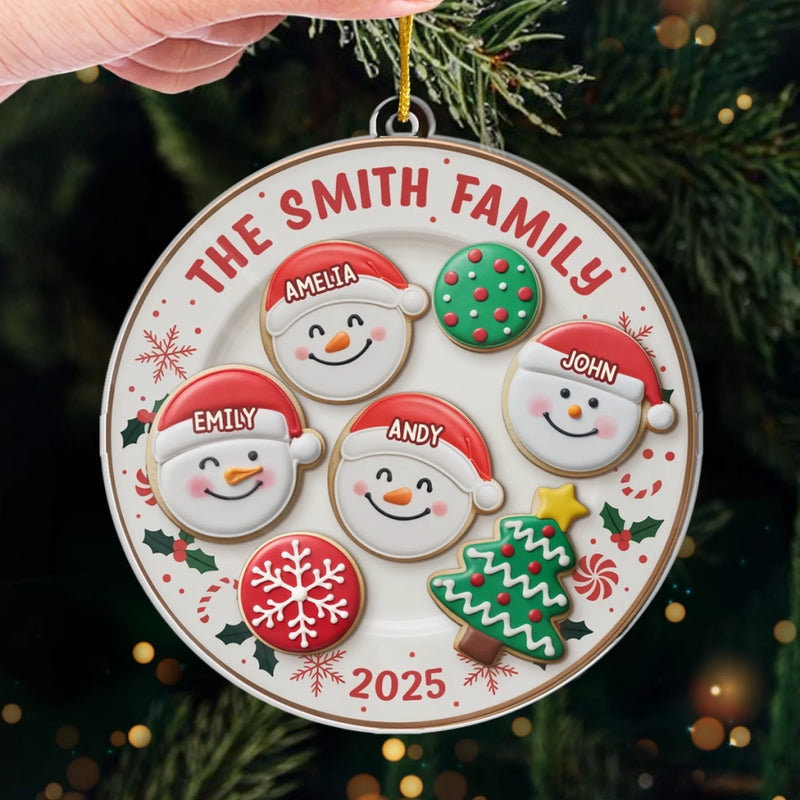 Custom Acrylic Ornament - Personalized Christmas Birthday Gifts For Mom, Dad, Brother, Sister, Kids - Happiness Is Homemade