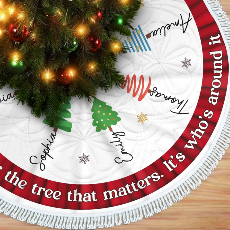 Custom Tree Skirt - Personalized Christmas Birthday Gifts For Mom, Dad, Brother, Sister, Kids - Where Our Memories Gather