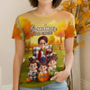 Custom Fall Autumn Unisex T-shirt - Personalized Birthday Gifts For Mom, Grandma - Love Passed Through Generations Of Care