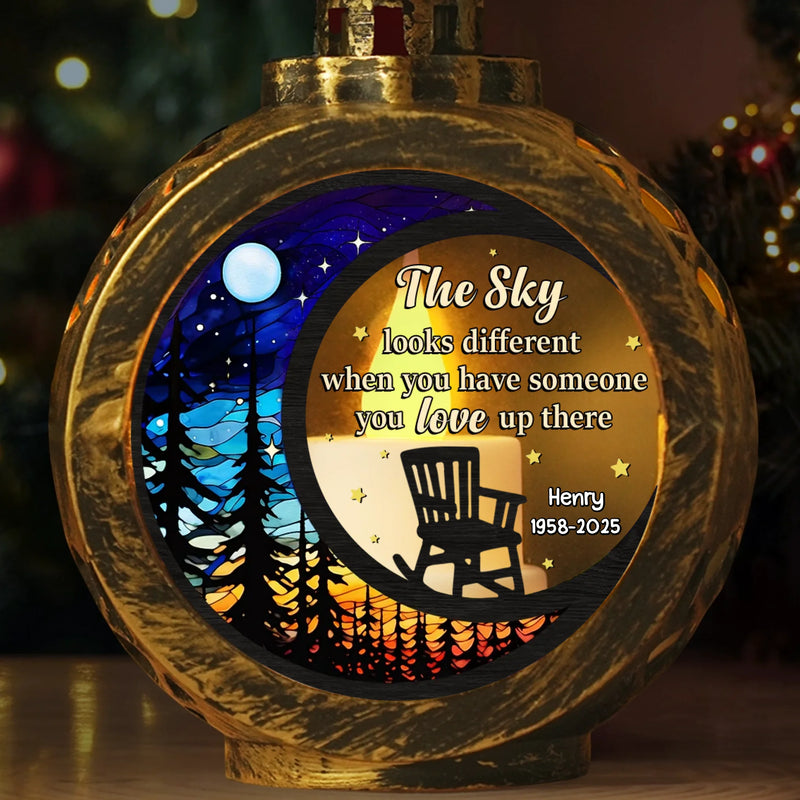 Custom Starry Night Candlelight Lantern Ornament - Personalized Memorial Sympathy Gifts For Loss Of Mom, Dad - Stars Shine For You