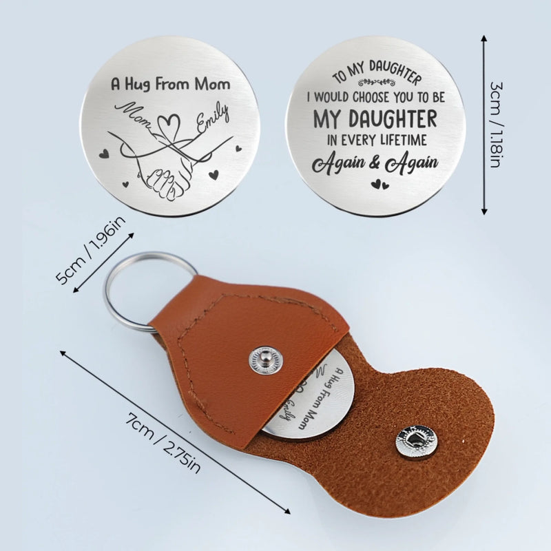 Custom Pocket Hug - Personalized Birthday Gifts For Mom, Son, Daughter - Keep Me Close