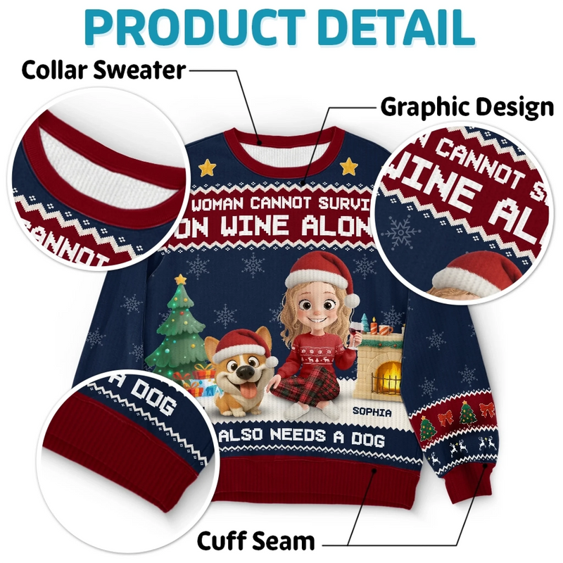 Custom Unisex Ugly Sweatshirt - Personalized  Christmas Birthday Gifts For Dog Lovers, Dog Dad And Mom - Santa’s Real Favorite