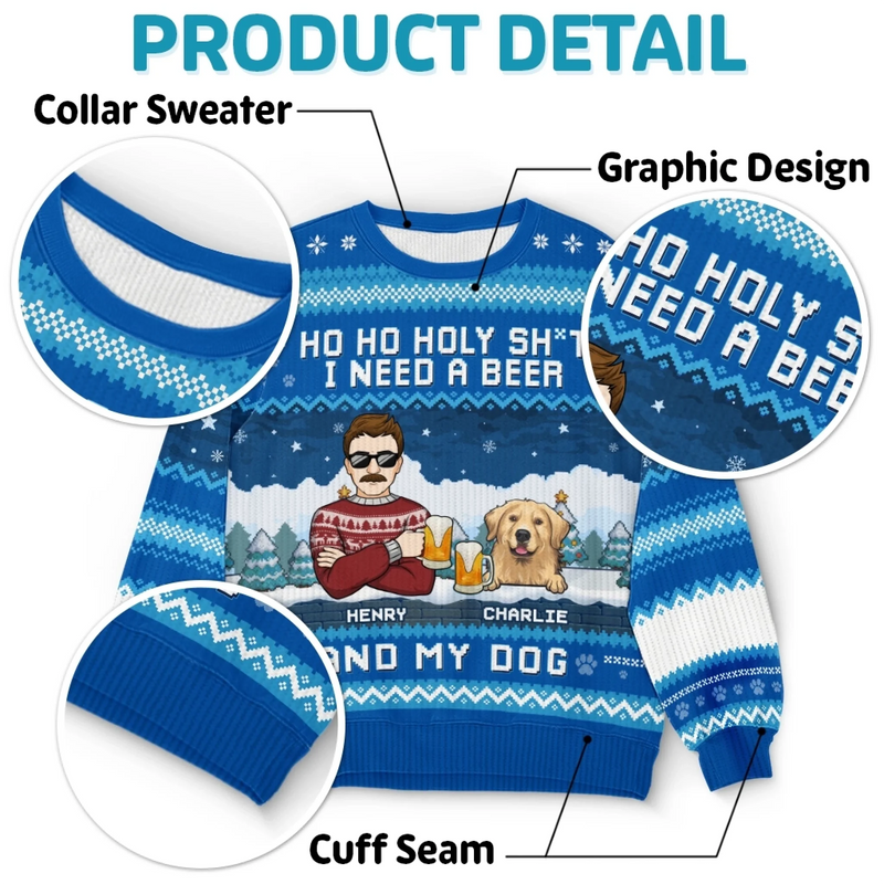 Custom Unisex Ugly Sweatshirt - Personalized  Christmas Birthday Gifts For Dog Lovers, Dog Dad And Mom - Jingle All The Paws