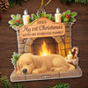 Custom First Christmas Acrylic Ornament - Personalized Christmas Birthday Gifts For Dog Lovers, Dog Dad And Mom - Loyal Hearts Wagging Tails