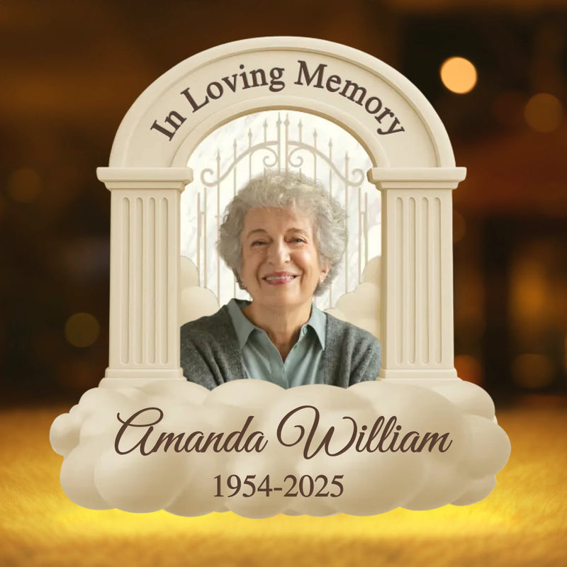 Custom Photo Shaped Light Box - Personalized Memorial Sympathy Gifts For Loss Of Mom, Dad - In Loving Memory