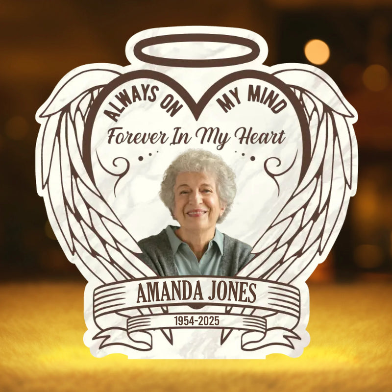 Custom Photo Shaped Light Box - Personalized Memorial Sympathy Gifts For Loss Of Mom, Dad - Your Light Will Always Shine In Our Hearts