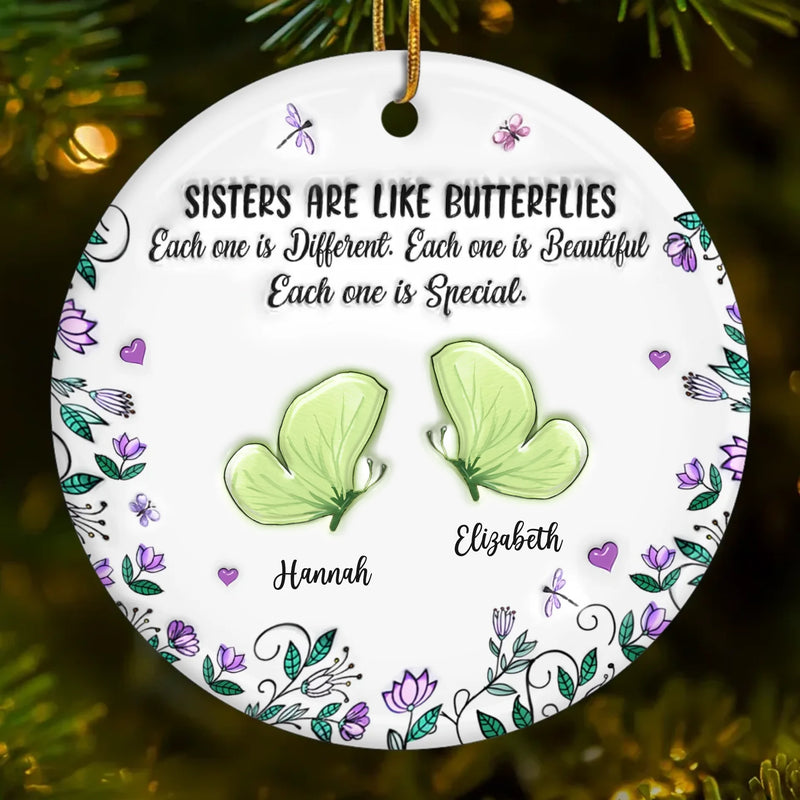 Custom Ceramic Ornament - Personalized Best Friend Christmas Birthday Gifts For Women, Besties, Sisters, BFF - Unbreakable Us