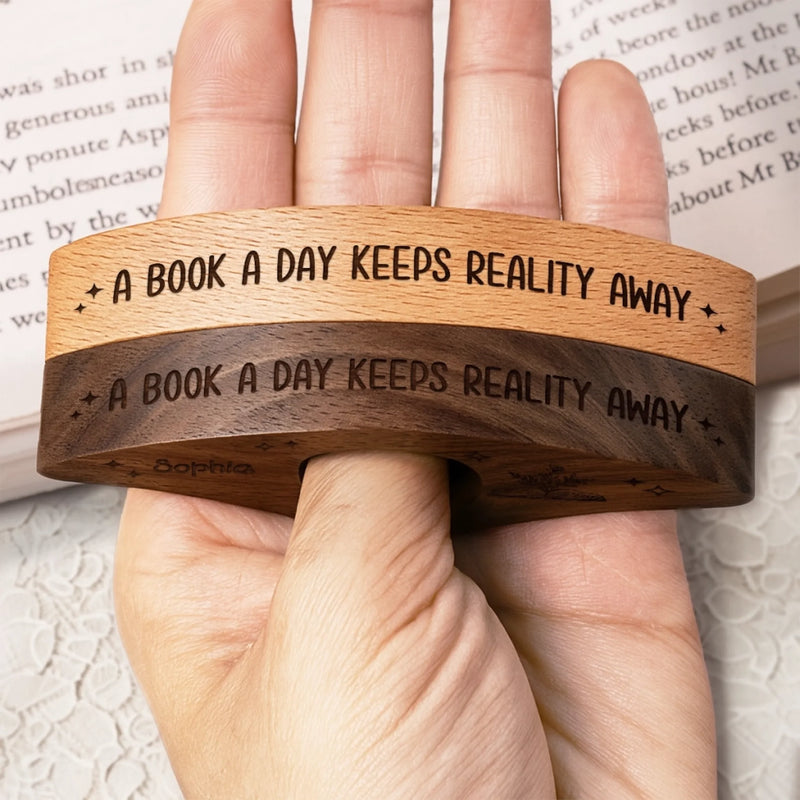 Custom Book Page Holder - Personalized Bookish Gifts For Book Lovers, Bookworms, Readers - Pages Hold My Heart