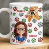 Custom Mug - Personalized Birthday Gifts For Dog Lovers, Dog Dad And Mom - More Dogs Less Worries
