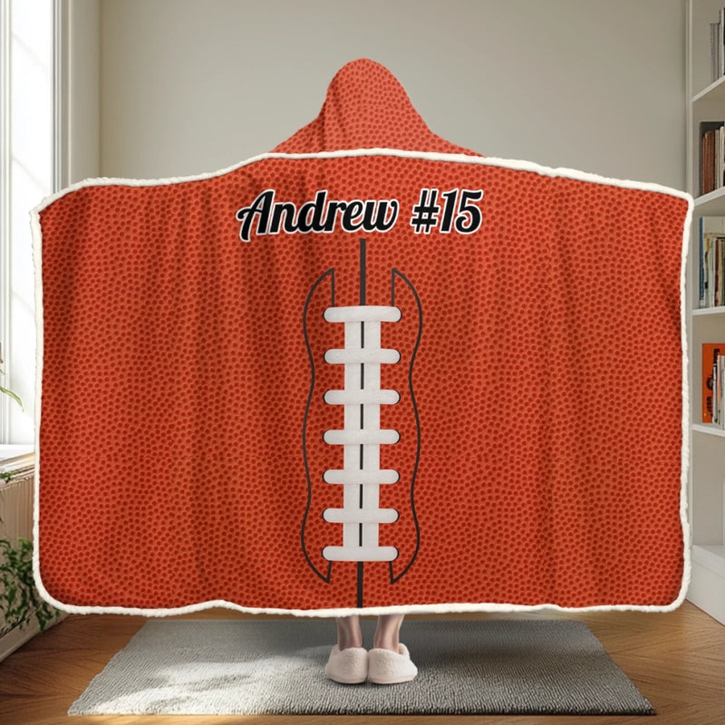 Custom Snuggle Blanket, Hoodie Blanket - Personalized Birthday Sport Gifts For Sports Fans, Sports Lovers - Born To Cheer Loud