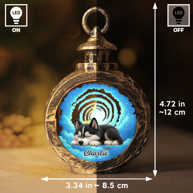 Custom Candlelight Lantern Ornament - Personalized Pet Christmas Memorial Sympathy Gifts For Dogs, Cats - Pawprints Forever In My Heart