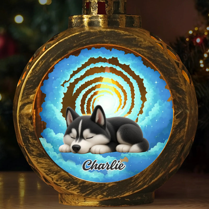 Custom Candlelight Lantern Ornament - Personalized Pet Christmas Memorial Sympathy Gifts For Dogs, Cats - Pawprints Forever In My Heart