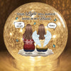 Custom Crackle Glass LED Ball - Personalized Christmas Memorial Sympathy Gifts For Loss Of Mom, Dad - Your Love Still Lights My Way