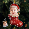 Custom Photo Acrylic Ornament - Personalized Christmas Birthday Gifts For Kids - Baby Sparkles Love All Around