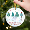 Custom Ceramic Ornament - Personalized Christmas Birthday Gifts For Mom, Dad, Brother, Sister, Kids - Where Love Always Begins
