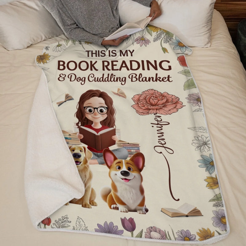 Custom Blanket - Personalized Christmas Bookish Gifts For Book Lovers, Bookworms, Dog Dad And Mom, Cat Owners - Reading Buddies Forever