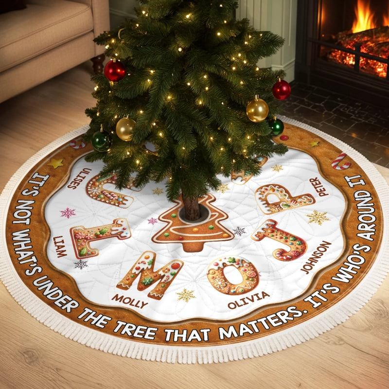 Custom Tree Skirt - Personalized Christmas Birthday Gifts For Mom, Dad, Brother, Sister, Kids - Merry Moments Start Here