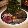 Custom First Christmas Tree Skirt - Personalized Anniversary Christmas Wedding Gifts For Husband And Wife, Him And Her - Our Love Glows Like Christmas Lights