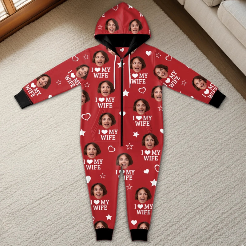 Custom Photo Adult Onesie - Personalized Anniversary Christmas Wedding Gifts For Husband And Wife, Him And Her - The Ultimate Proof Of Love