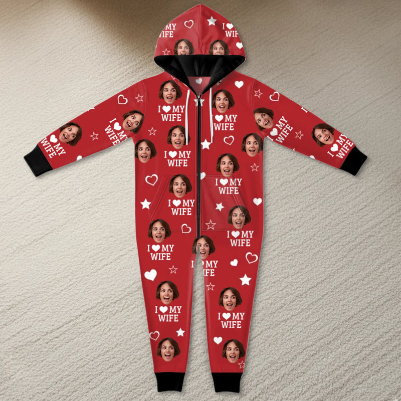 Custom Photo Adult Onesie - Personalized Anniversary Christmas Wedding Gifts For Husband And Wife, Him And Her - The Ultimate Proof Of Love