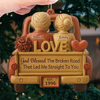 Custom Wood Ornament - Personalized Anniversary Christmas Wedding Gifts For Husband And Wife, Him And Her - Love Led Us Home