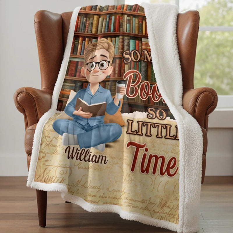 Custom Blanket - Personalized Bookish Gifts For Book Lovers, Bookworms, Readers - Book Blanket Bliss
