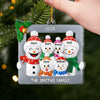 Custom Snowman Acrylic Ornament - Personalized Christmas Birthday Gifts For Mom, Dad, Brother, Sister, Kids - Family Melts The Cold